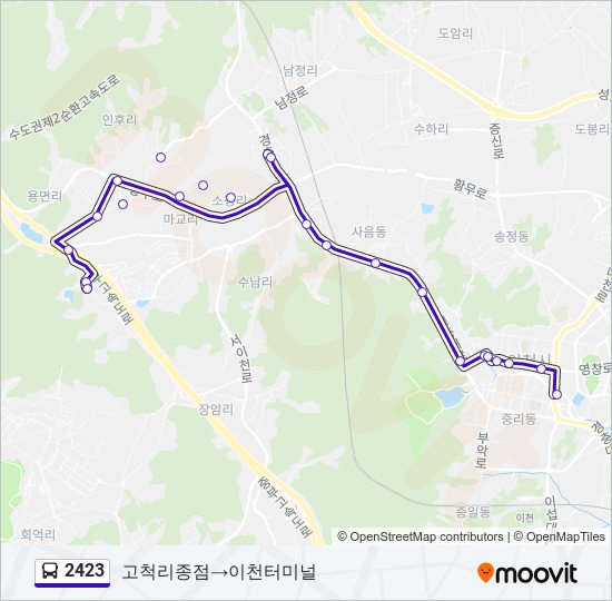 2423 bus Line Map