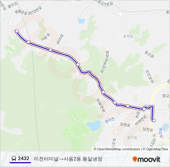 2432 버스 노선 지도