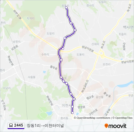 2445 Bus Line Map