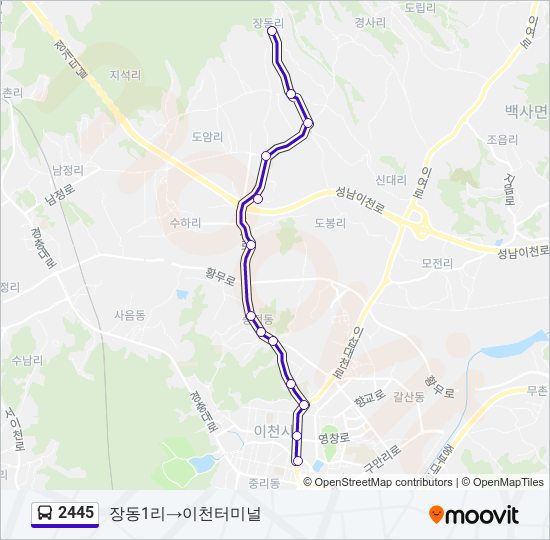 2445 bus Line Map