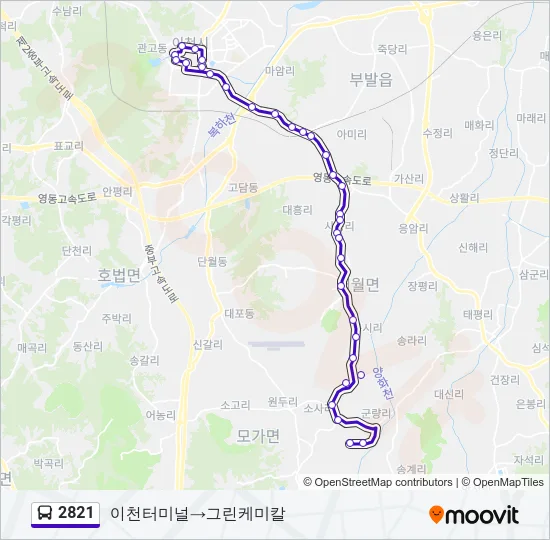 2821 Bus Line Map