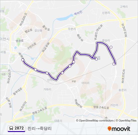 2872 버스 노선 지도