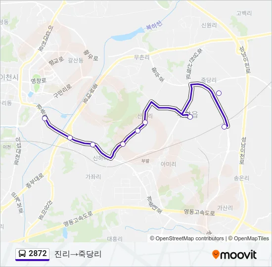 2872 버스 노선 지도
