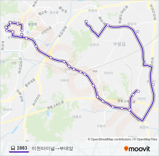 2883 Bus Line Map