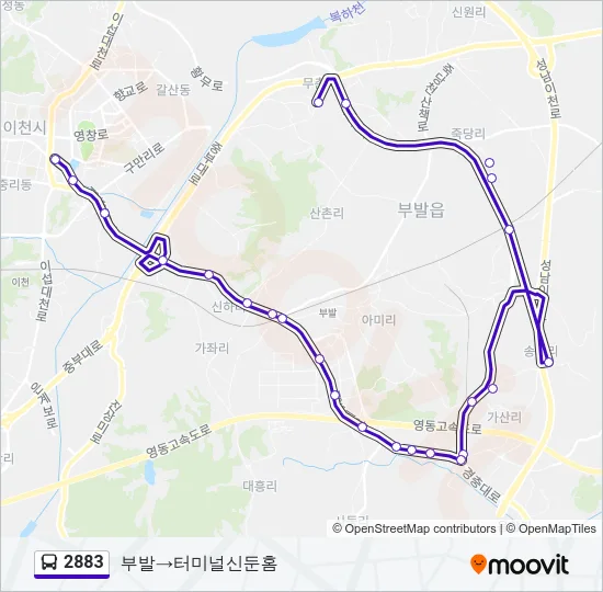2883 Bus Line Map