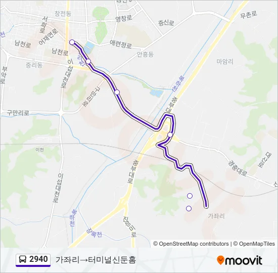 2940 Bus Line Map