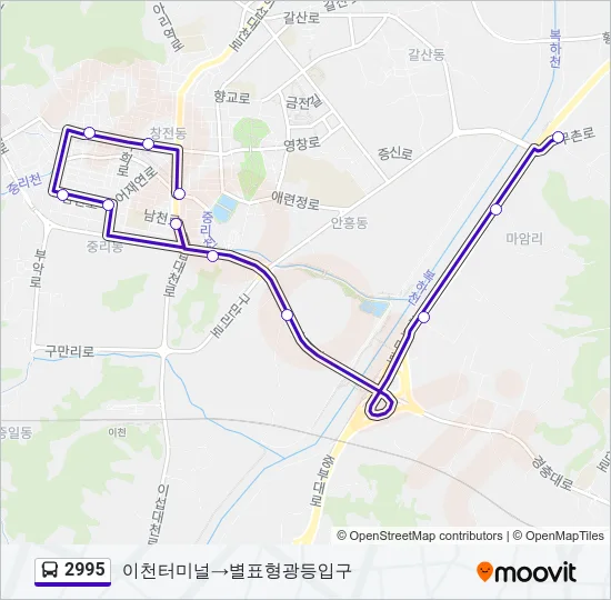 2995 버스 노선 지도