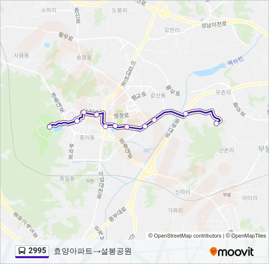 2995 버스 노선 지도