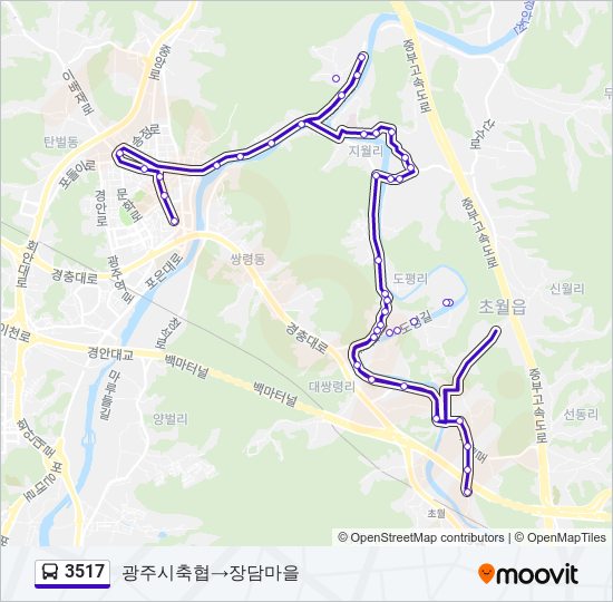 3517 bus Line Map