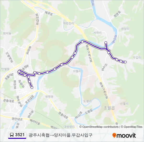 3521 Bus Line Map