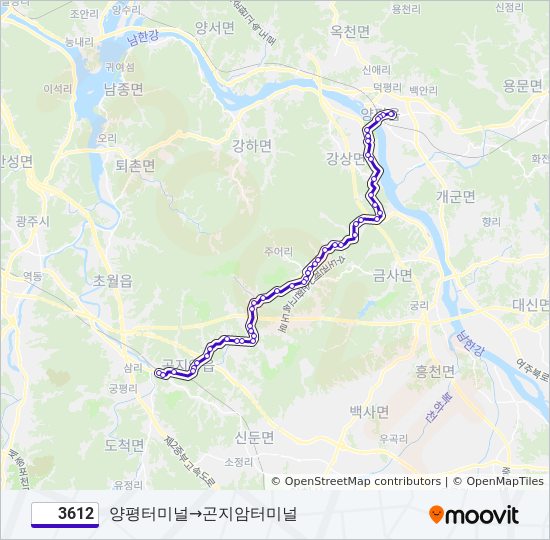 3612 bus Line Map