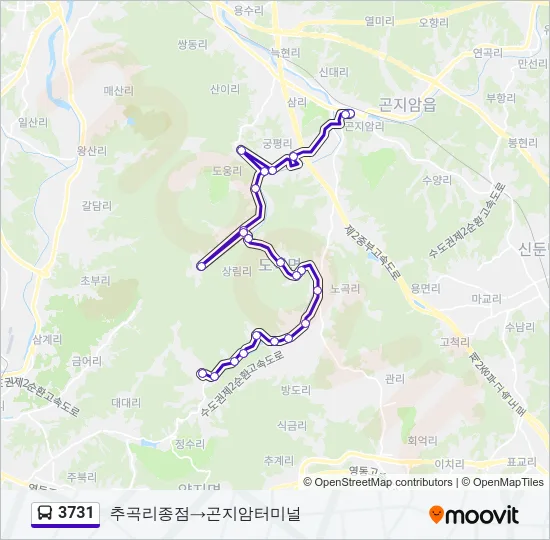 3731 버스 노선 지도