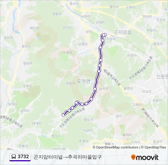 3732 Bus Line Map