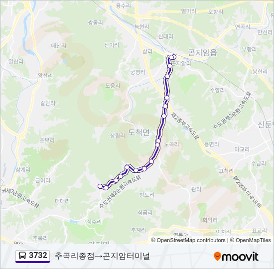 3732 버스 노선 지도