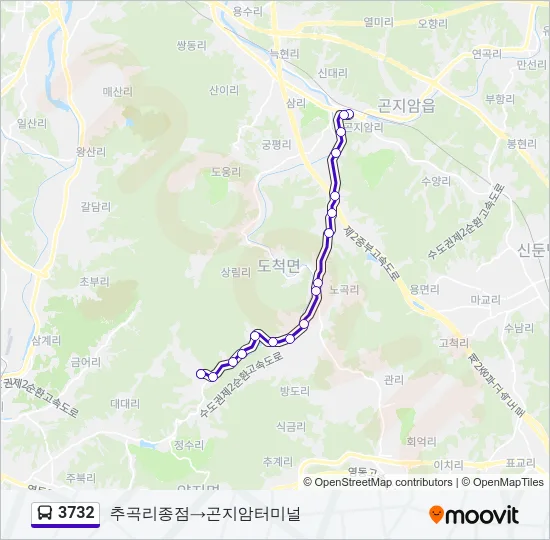 3732 Bus Line Map