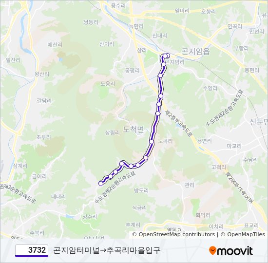 3732 bus Line Map