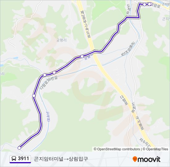 3911 Bus Line Map