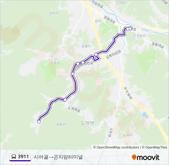 3911 Bus Line Map