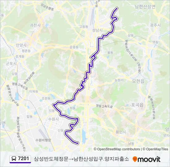7201 Bus Line Map