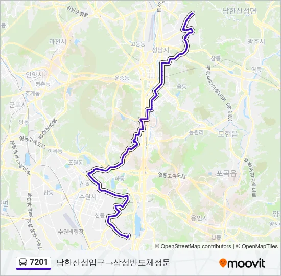 7201 Bus Line Map