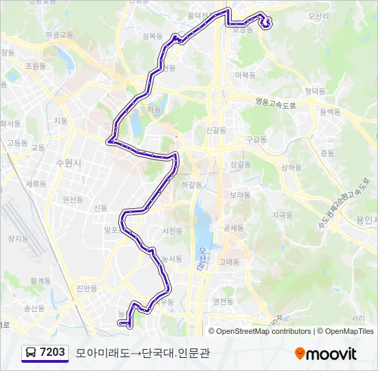 7203 Bus Line Map