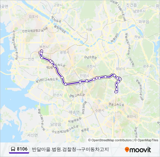 8106 Bus Line Map