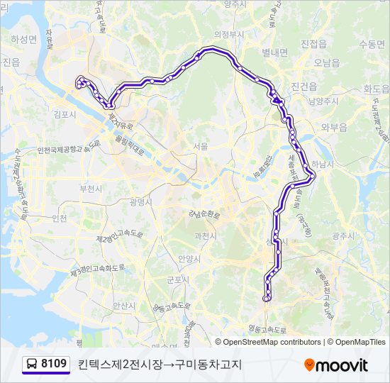 8109 bus Line Map