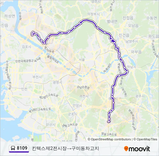 8109 Bus Line Map