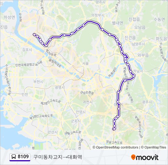8109 bus Line Map