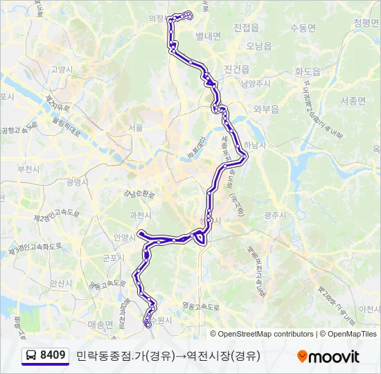 8409 Bus Line Map