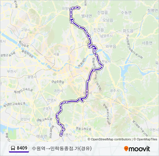 8409 Bus Line Map