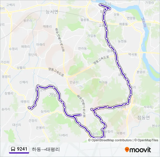 9241 Bus Line Map