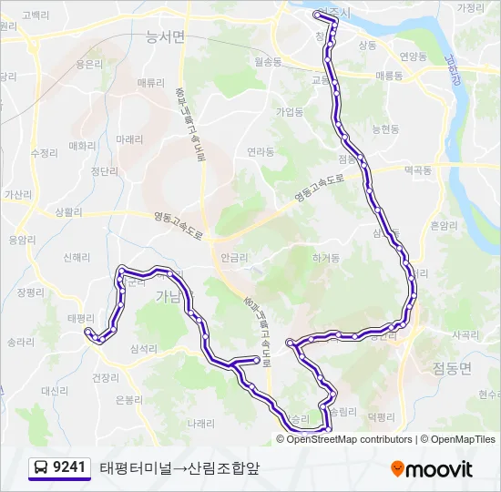 9241 Bus Line Map
