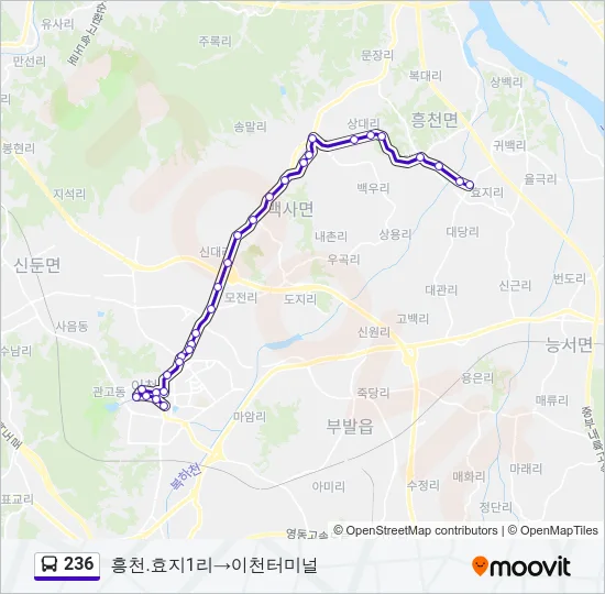 236 Bus Line Map