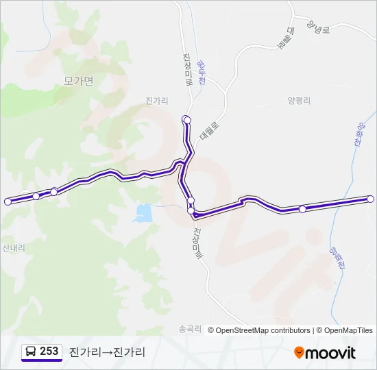 253 Bus Line Map
