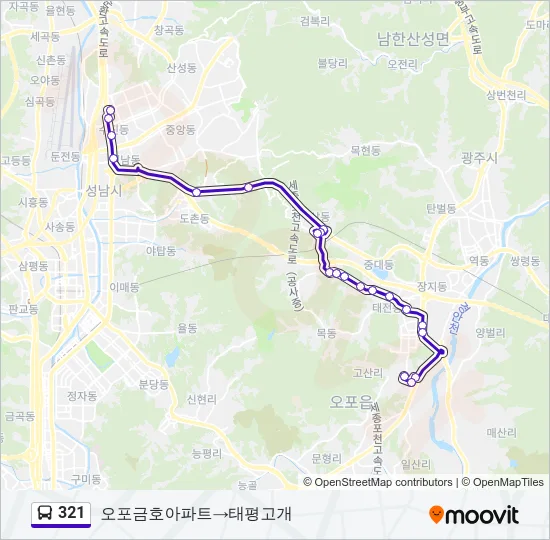 321 Bus Line Map