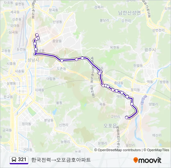 321 Bus Line Map