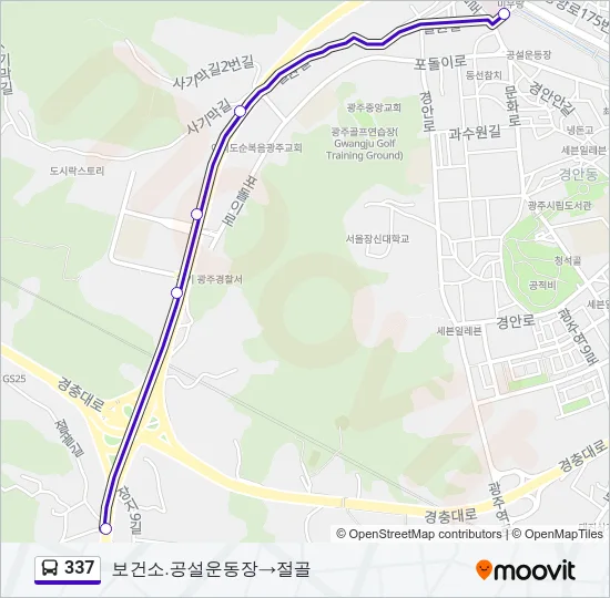 337 Bus Line Map