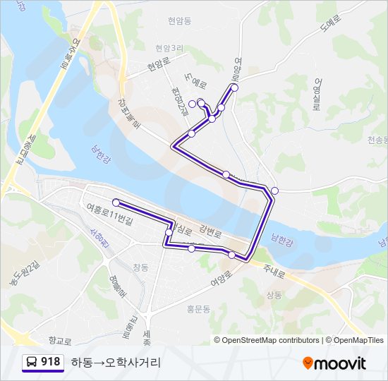 918 Bus Line Map