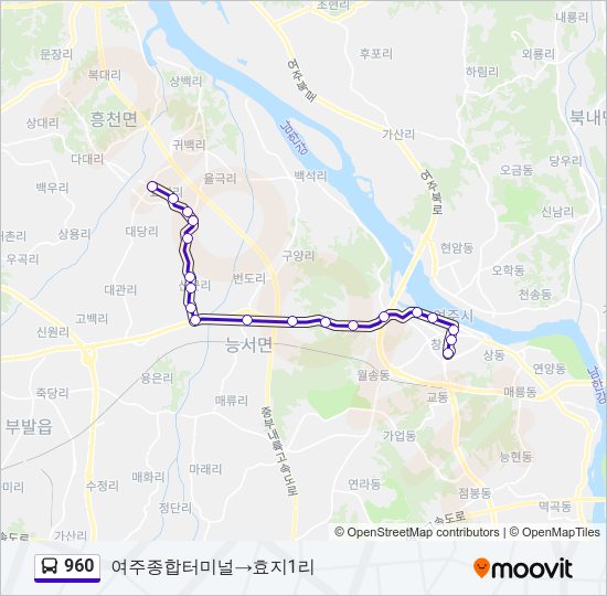 960 Bus Line Map