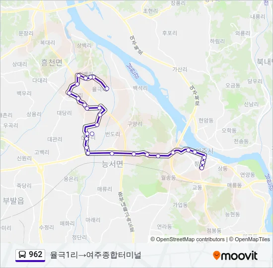962 Bus Line Map