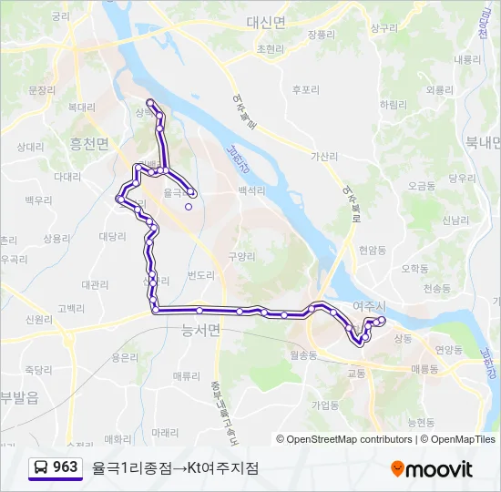 963 Bus Line Map