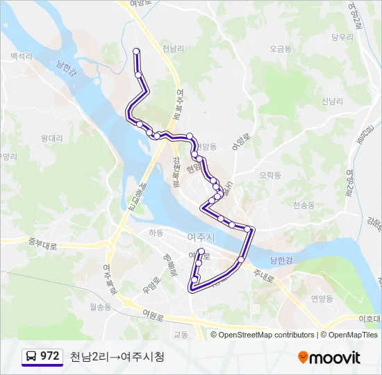 972 Bus Line Map