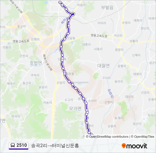 2510 Bus Line Map