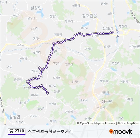 2710 Bus Line Map