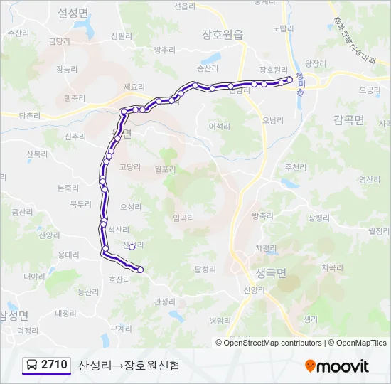 2710 Bus Line Map