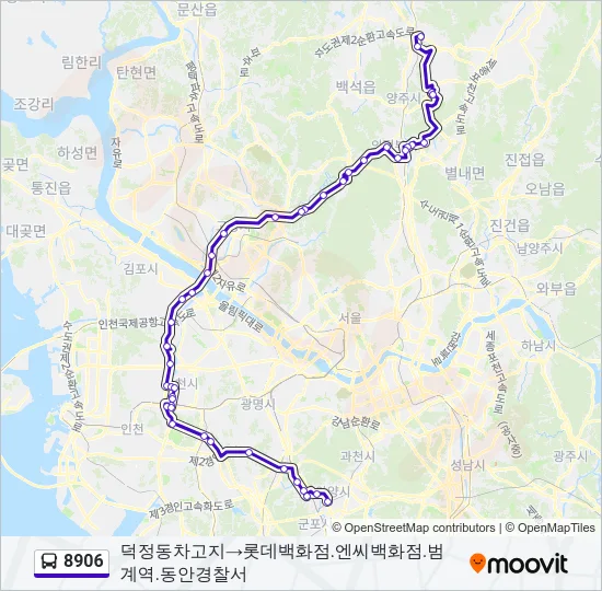 8906 버스 노선 지도
