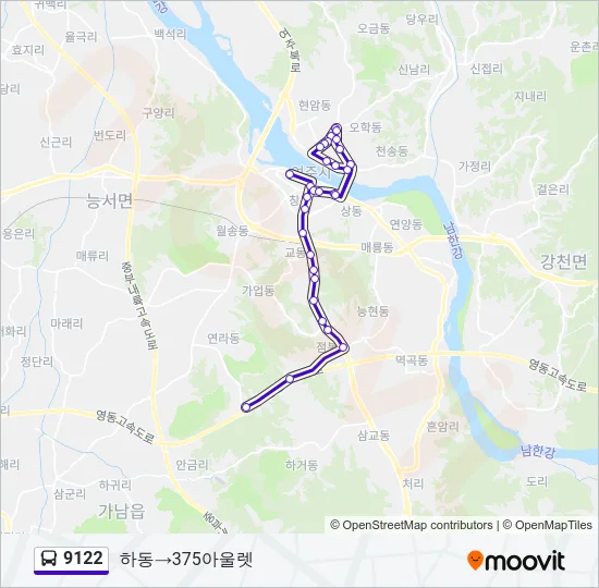 9122 Bus Line Map