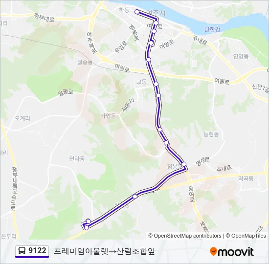 9122 Bus Line Map