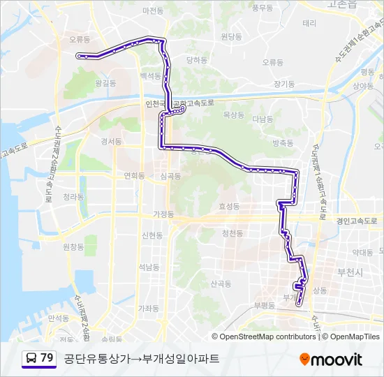 79 버스 노선 지도